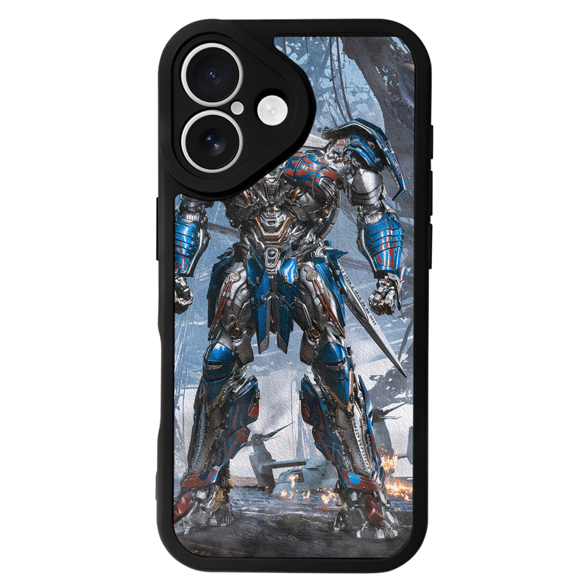 （画像用） Transformers トランスフォーマー 【iPhone 16シリーズ対応】シリコンスマホケース（レザー調） 材質：シリコン